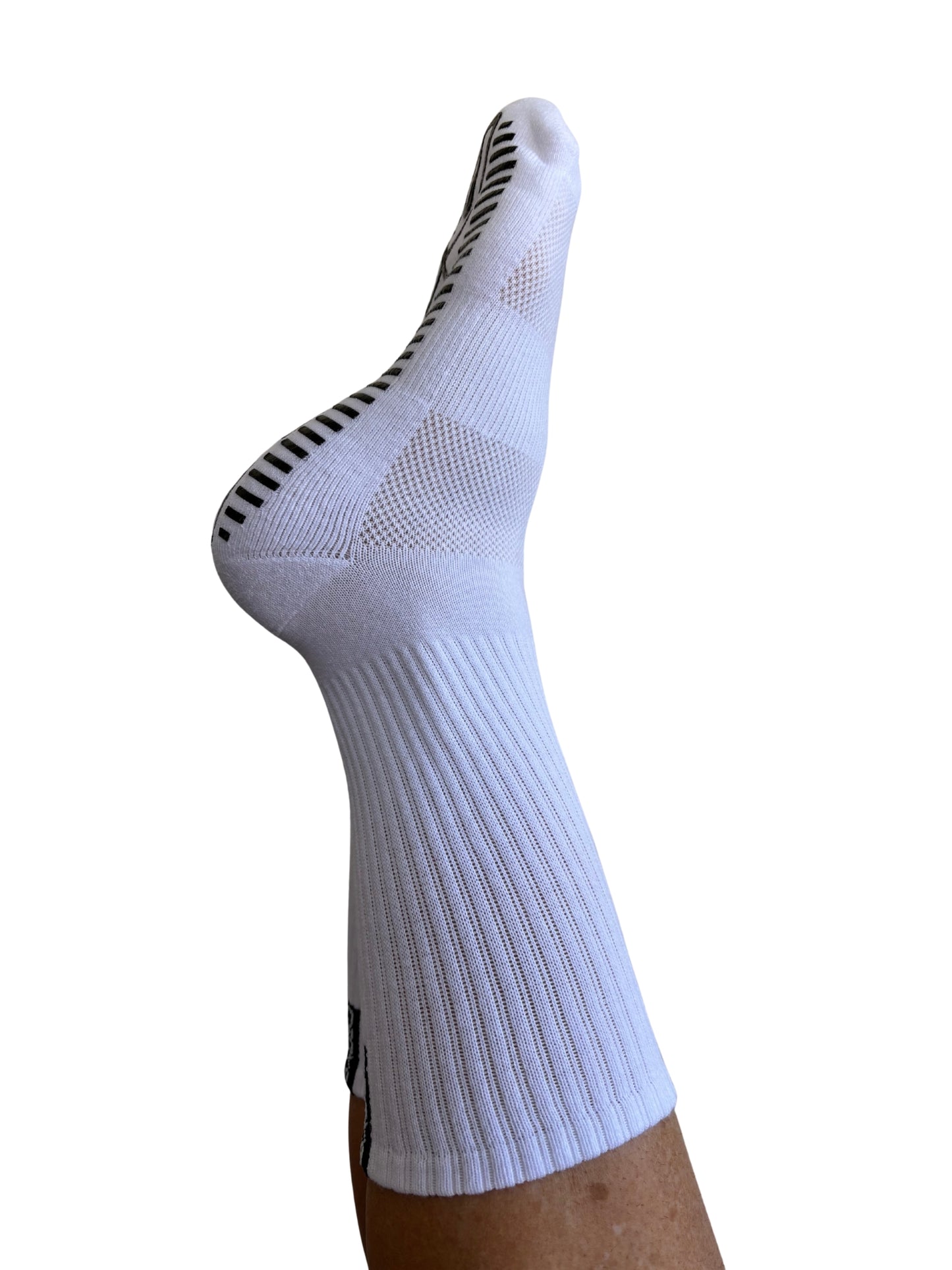 Large White Athletic Grip Socks