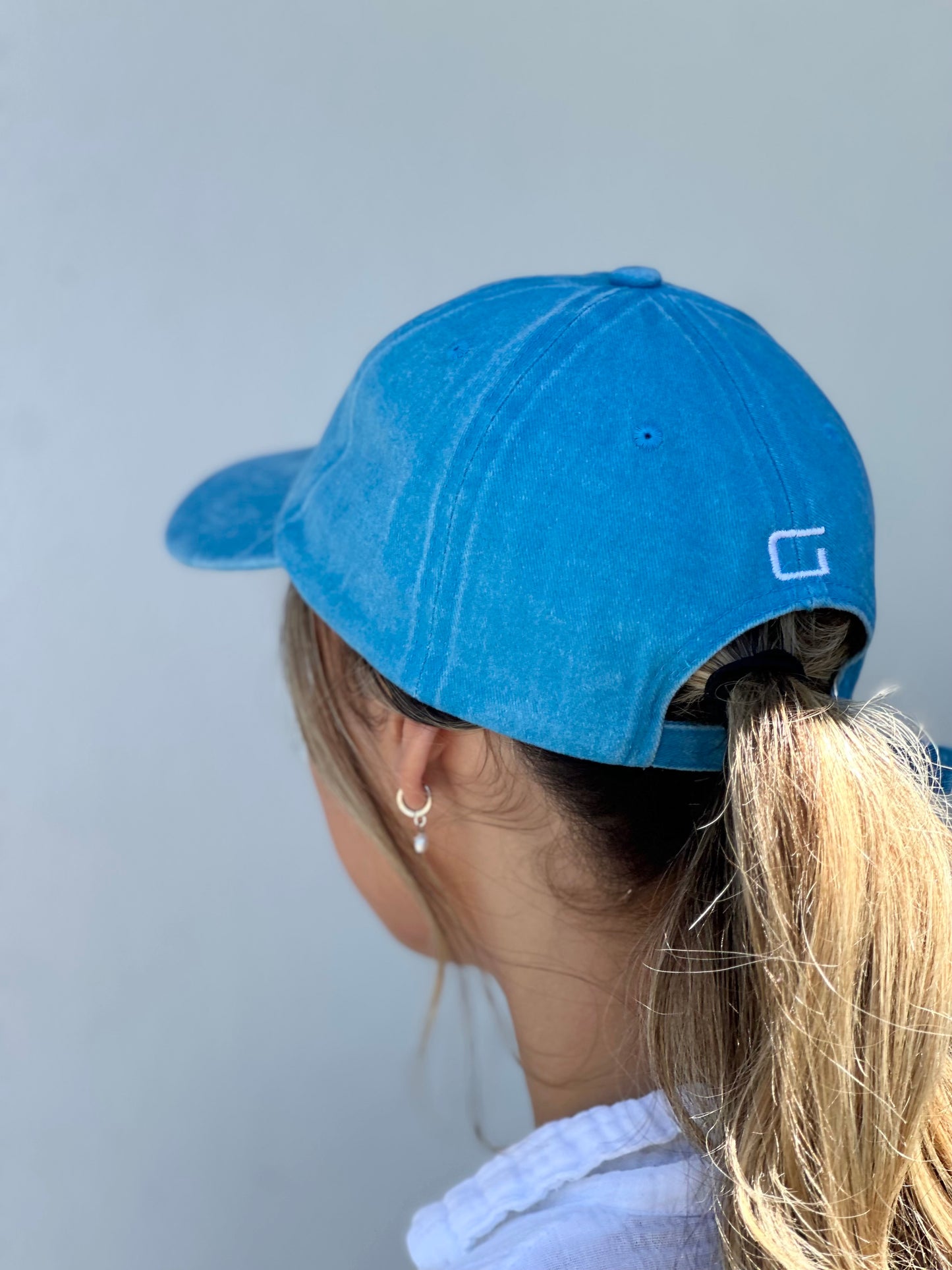 Pilates Club Cap — Light Blue Washed Denim