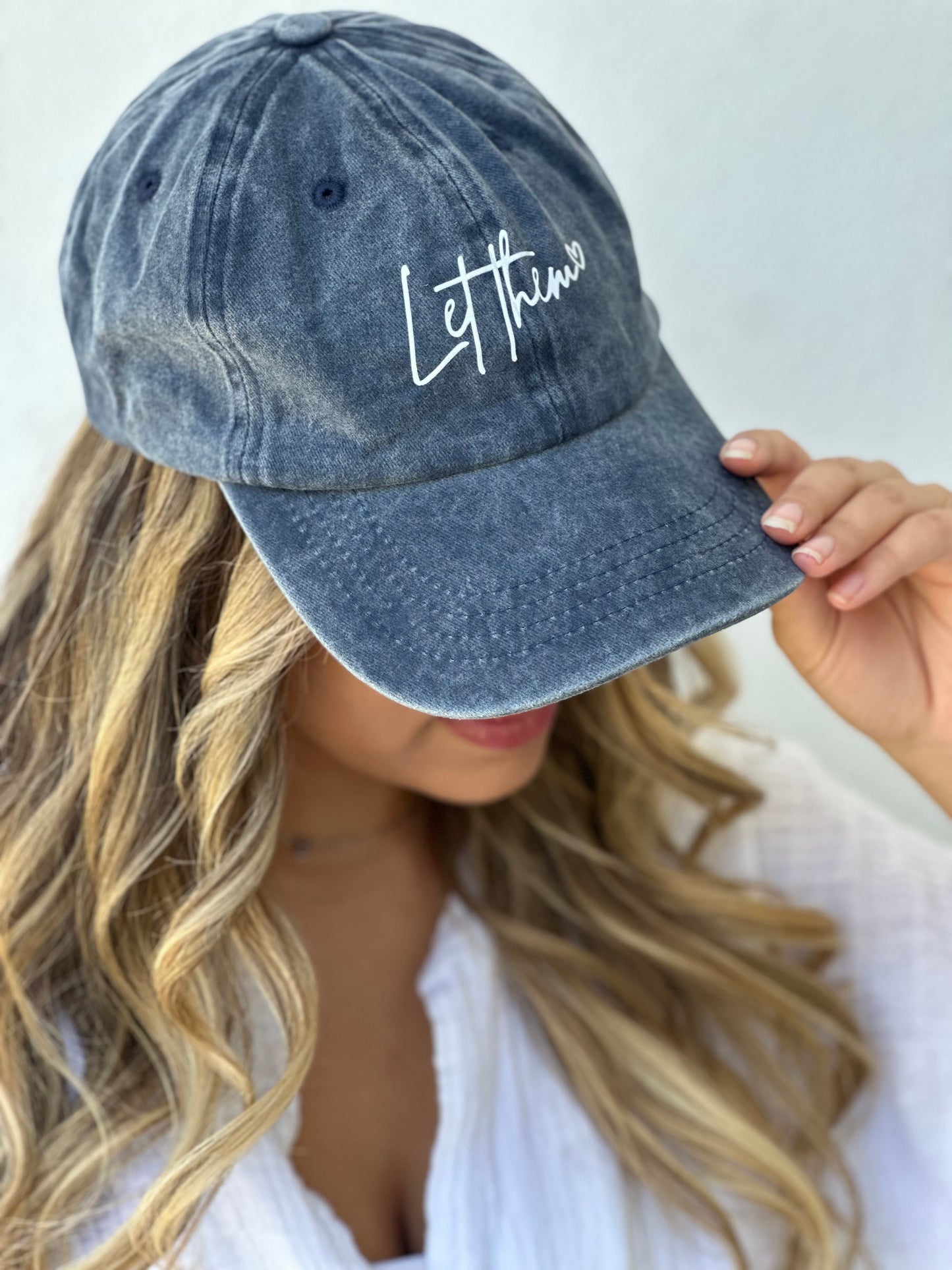 Let Them Cap — Dark Blue Washed Denim