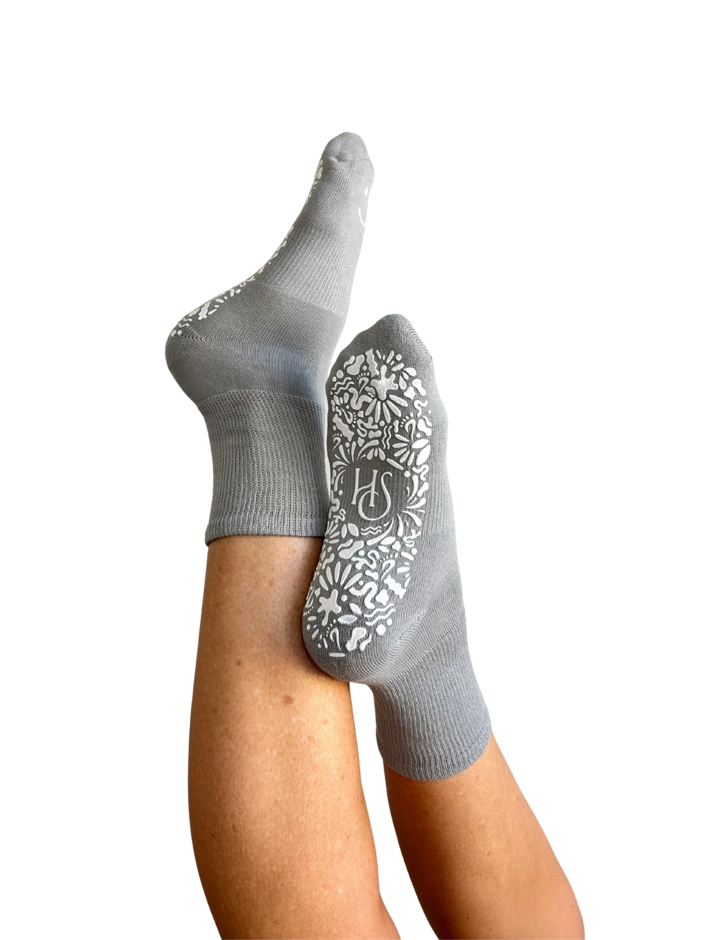 Diabetic Friendly Therapeutic Full Crew Grip Socks