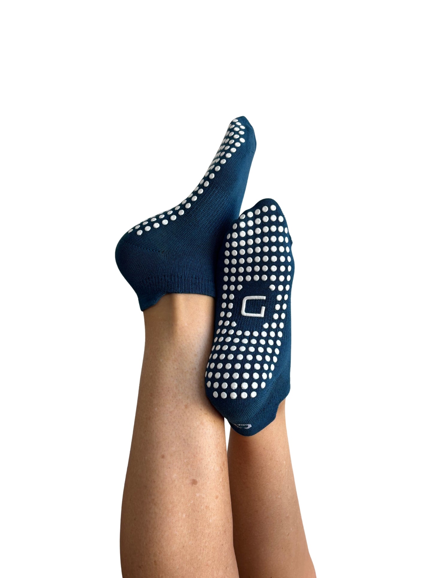 Navy Classic Grip Socks