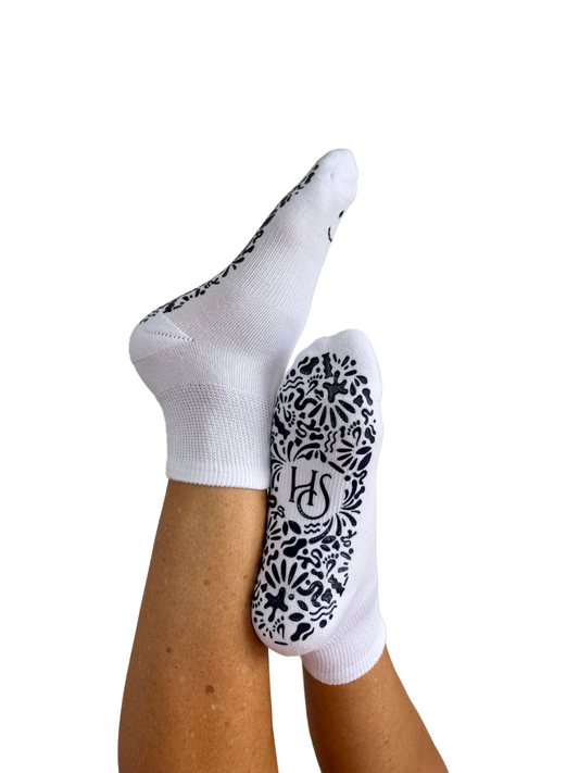 Diabetic Friendly Therapeutic Full Crew Grip Socks
