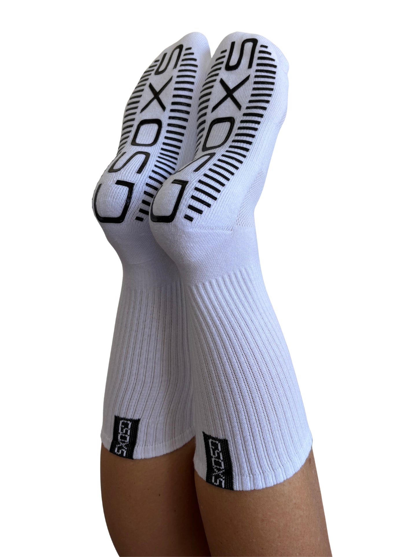 Large White Athletic Grip Socks