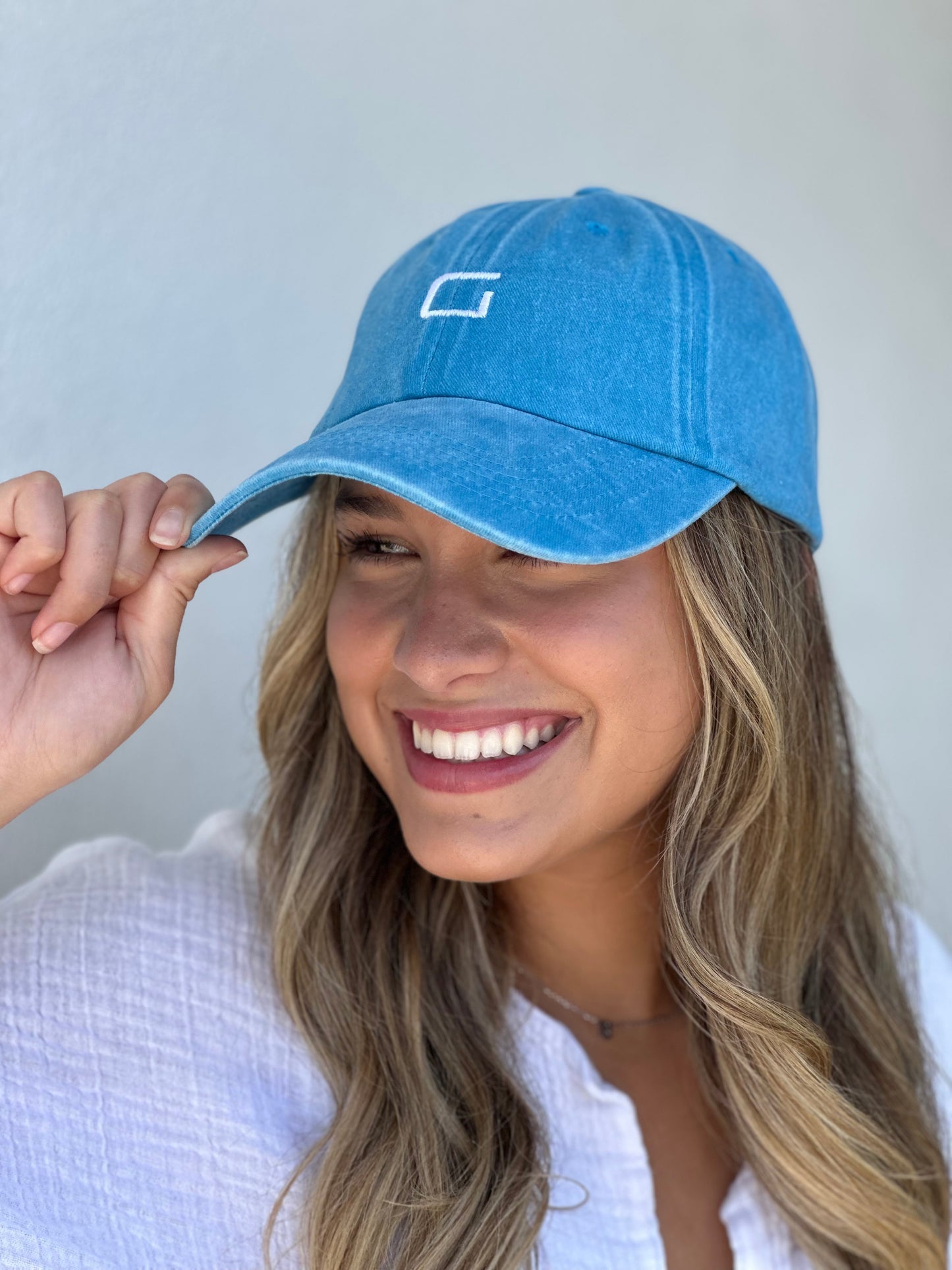 Vintage Cap — Light Blue Washed Denim