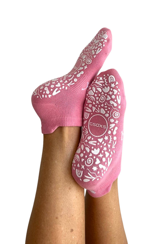 ‘you are beautiful’ (Pink) Grip Socks