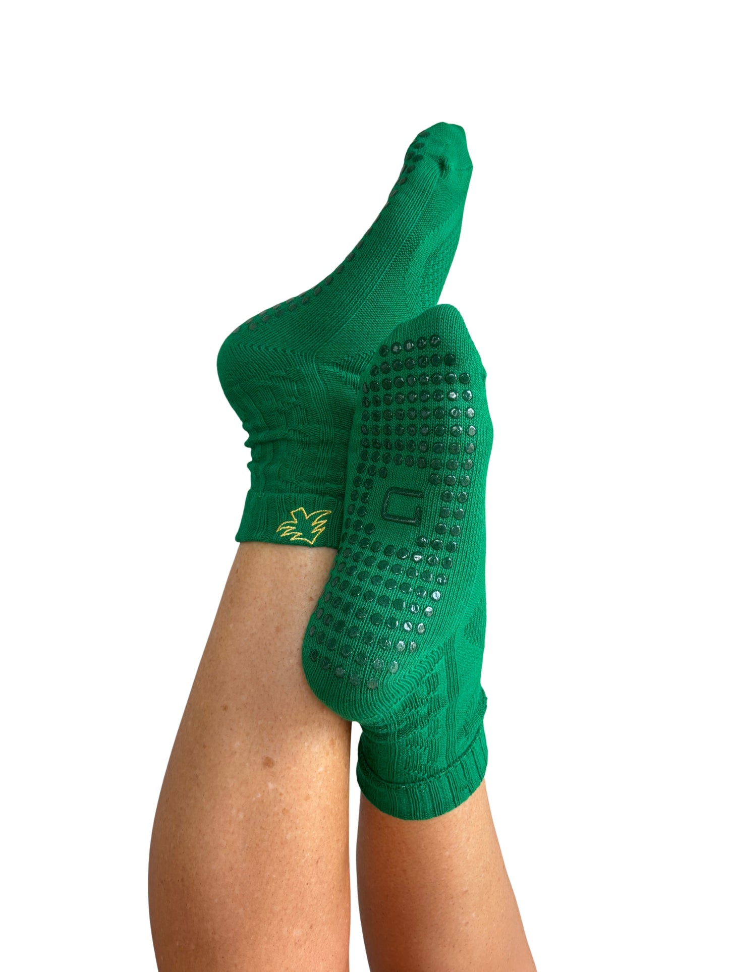 Christmas Tree (Green) Slouch Crew Grip Socks