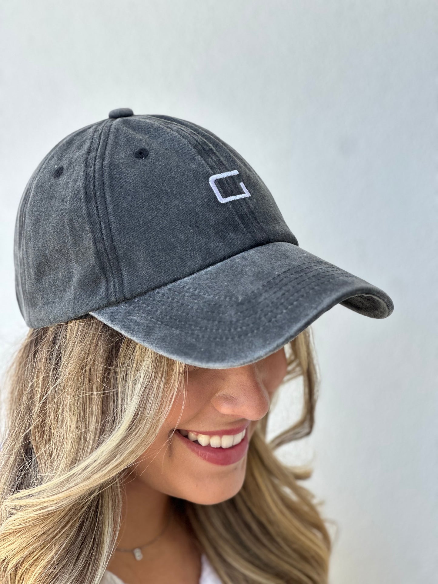 Vintage Cap — Black Washed Denim