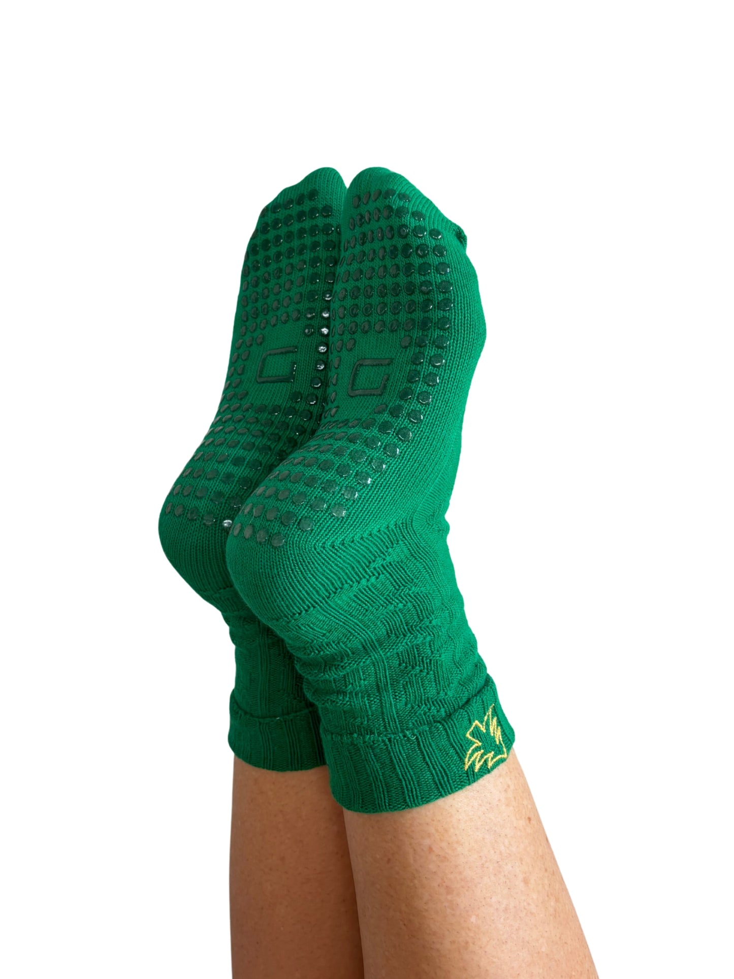 Christmas Tree (Green) Slouch Crew Grip Socks
