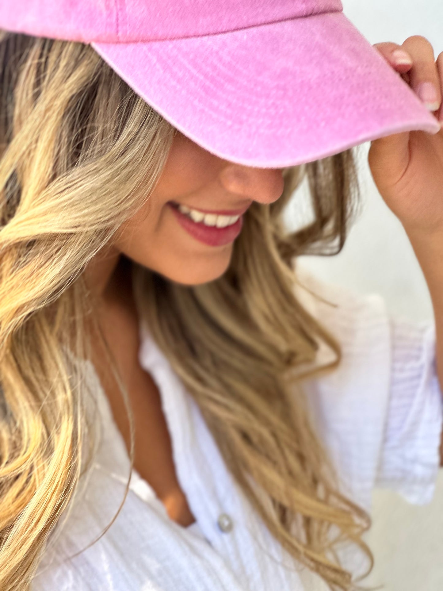 Vintage Cap — Light Pink Washed Denim