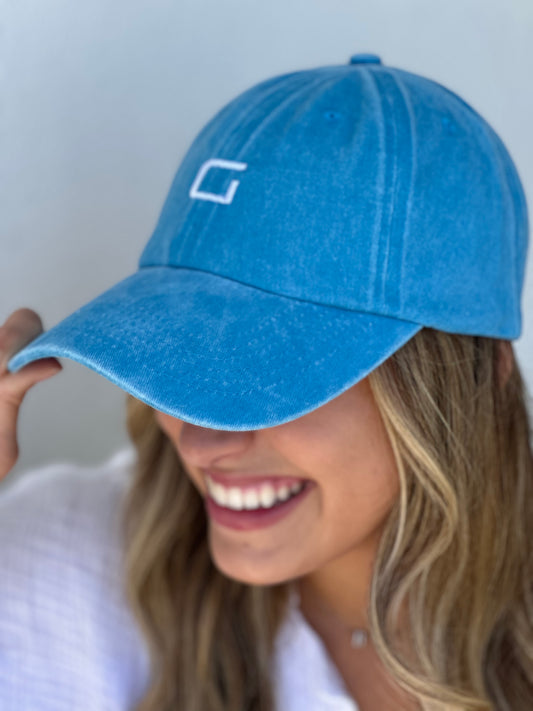 Vintage Cap — Light Blue Washed Denim