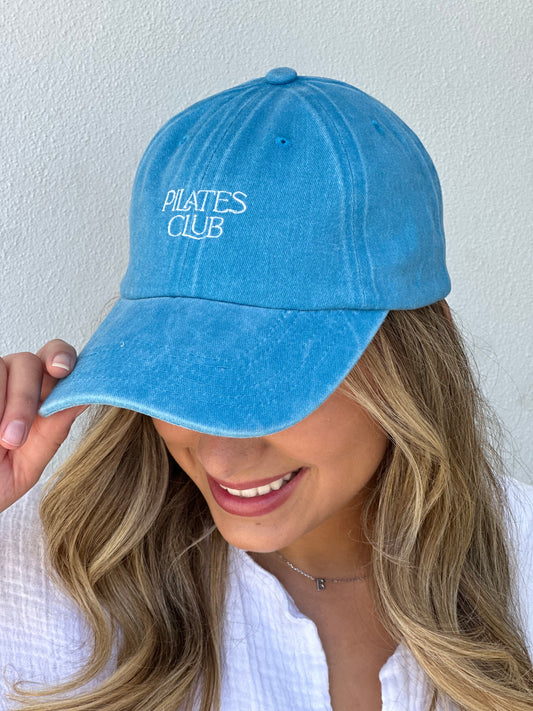 Pilates Club Cap — Light Blue Washed Denim