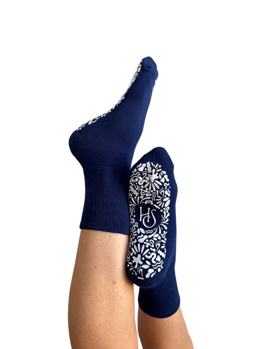 Diabetic Friendly Therapeutic Full Crew Grip Socks