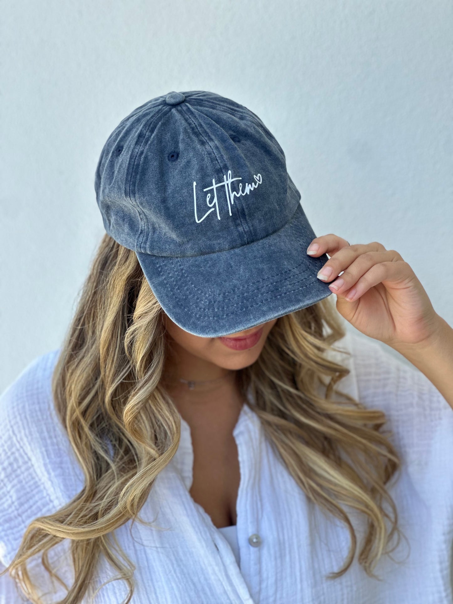 Let Them Cap — Dark Blue Washed Denim
