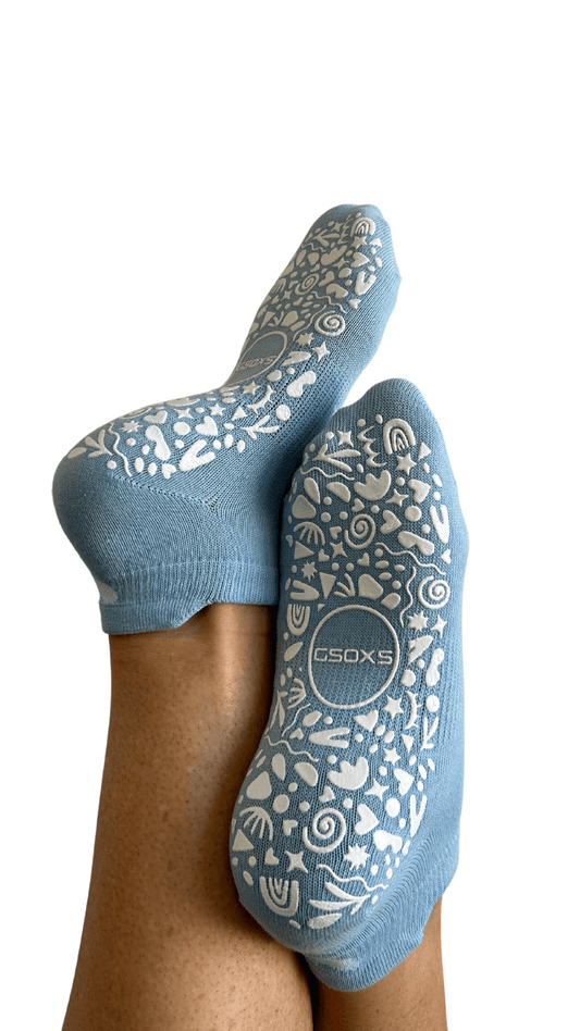 ‘you are brave’ (Dusty Blue) Grip Socks - GSOXS