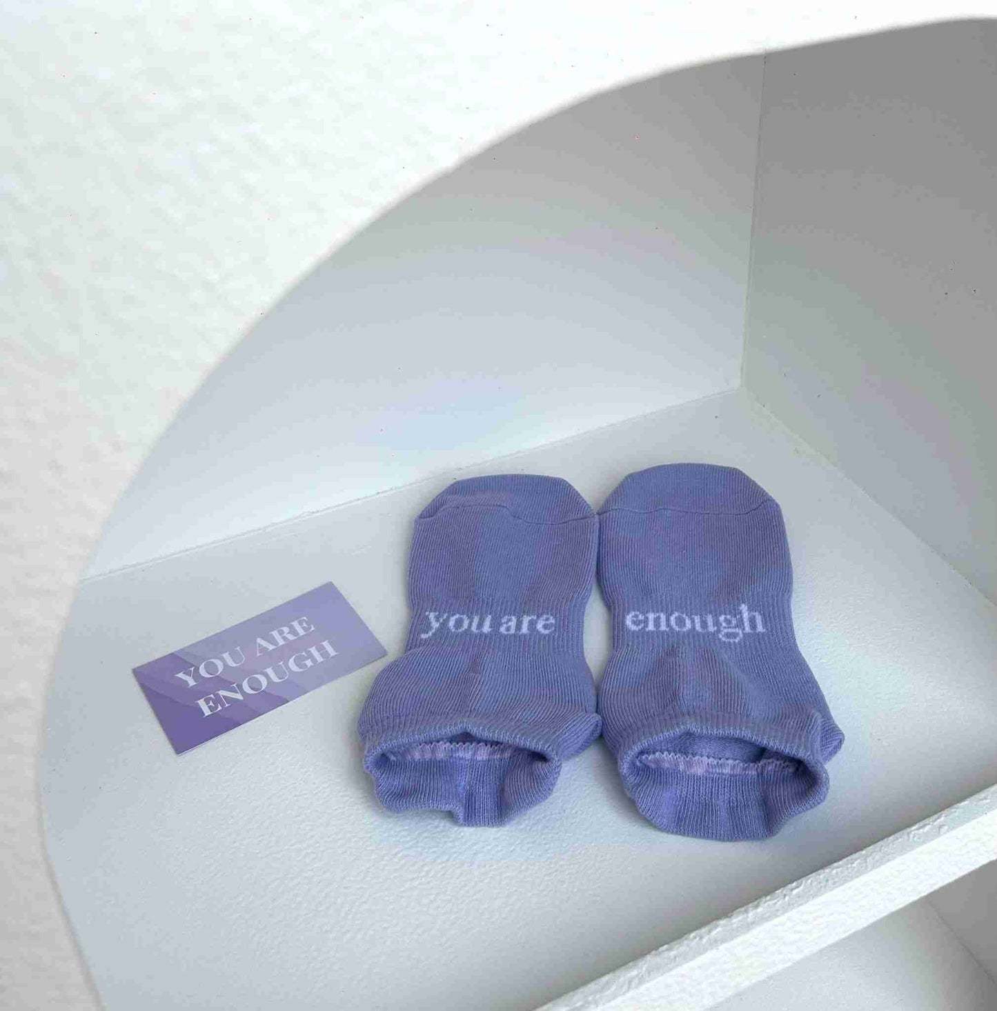 ‘you are enough’ (Lilac) Grip Socks - GSOXS