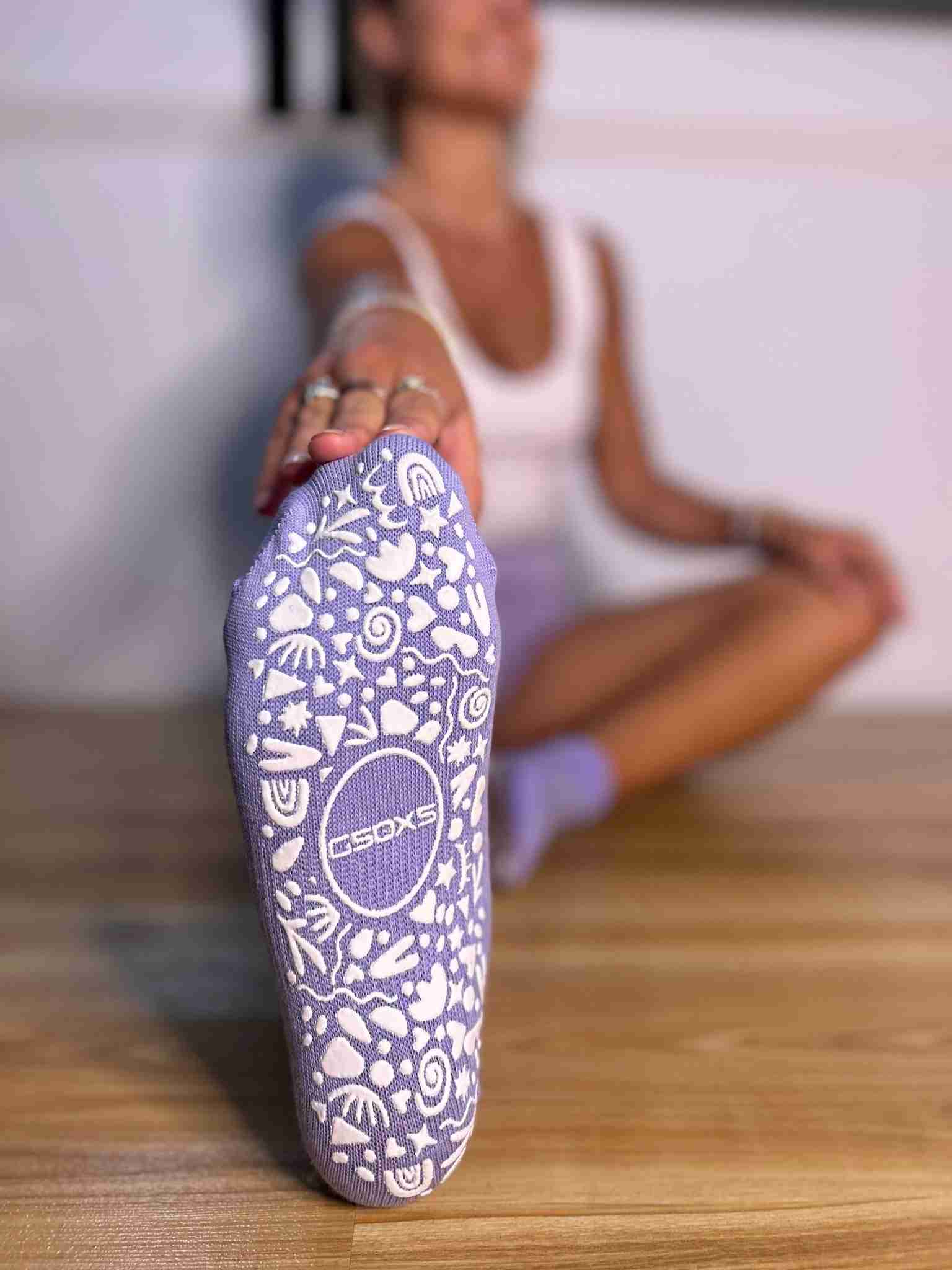‘you are enough’ (Lilac) Grip Socks - GSOXS