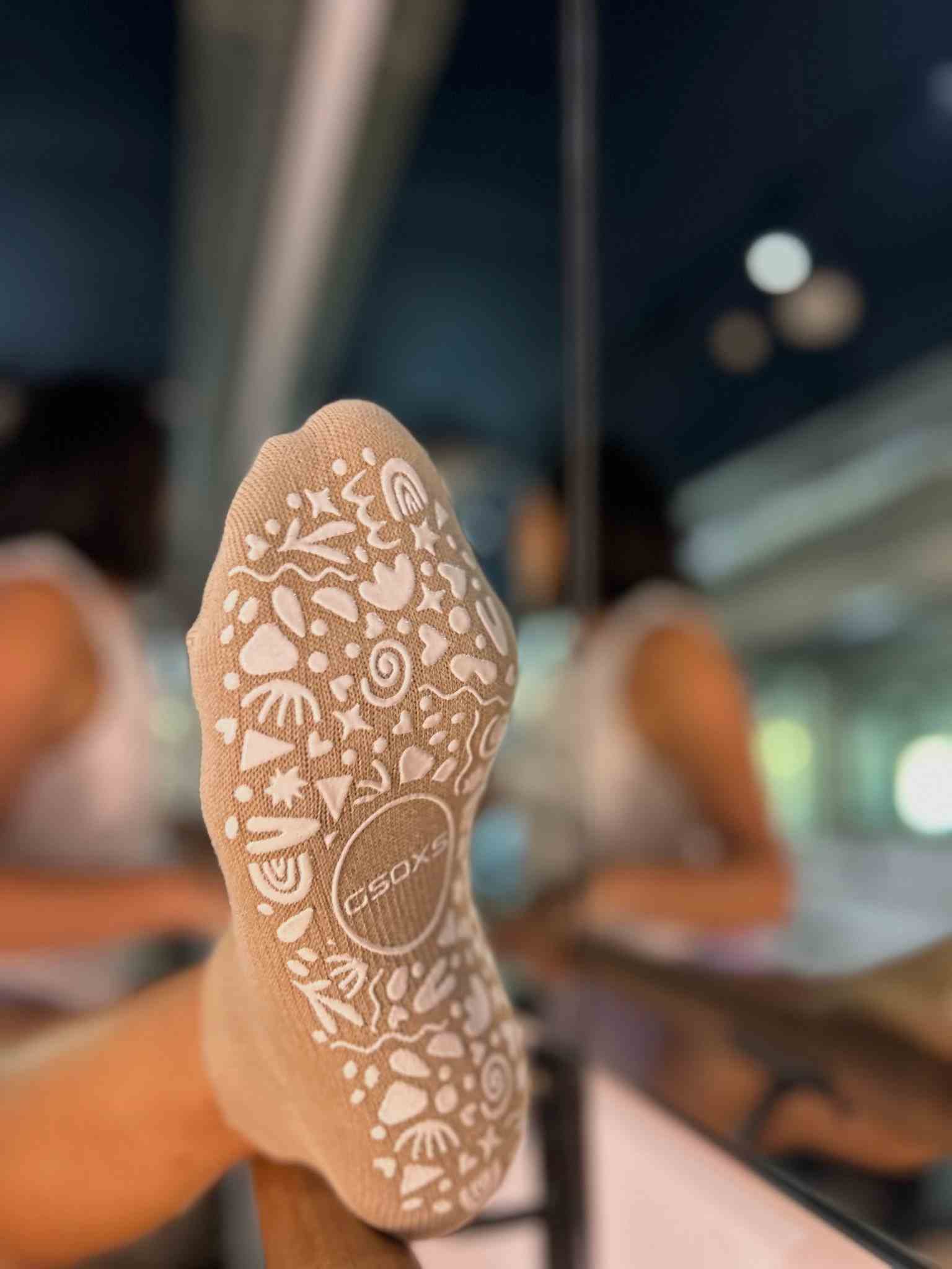 ‘you are worthy’ (Tan) Grip Socks - GSOXS